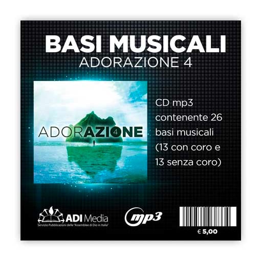 ADORAZIONE 4 CD MP3 CON 26 BASI MUSICALI