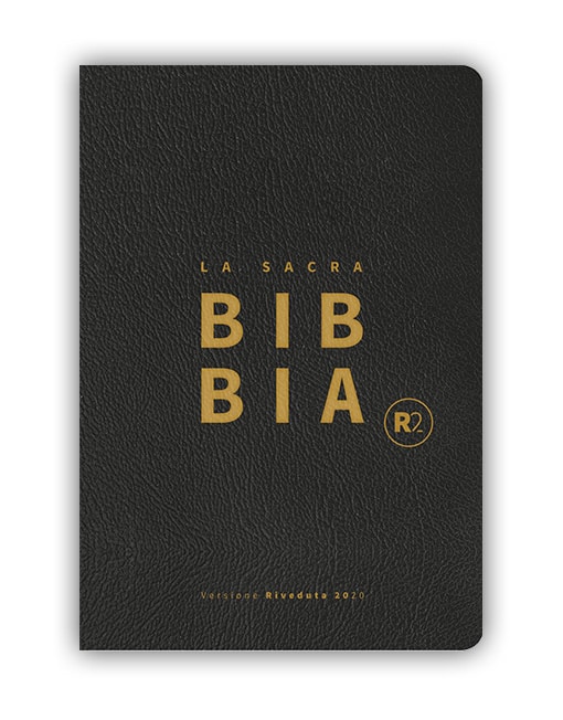 BIBBIA RIVEDUTA 2020 (R2) Tascabile, Pelle Nera, Cerniera e Taglio Oro
