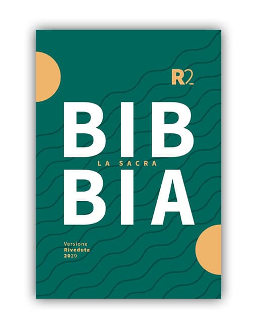 BIBBIA RIVEDUTA 2020 (R2) Tascabile, Cartonata Verde/Arancio "Fiume"
