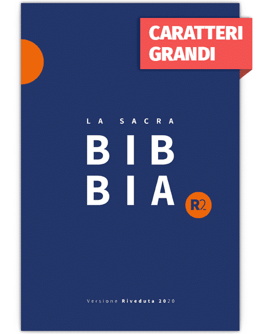BIBBIA RIVEDUTA 2020 (R2) Grande, Cartonata Rigida Blu/Arancione