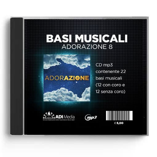 ADORAZIONE 8 CD MP3 CON 22 BASI MUSICALI